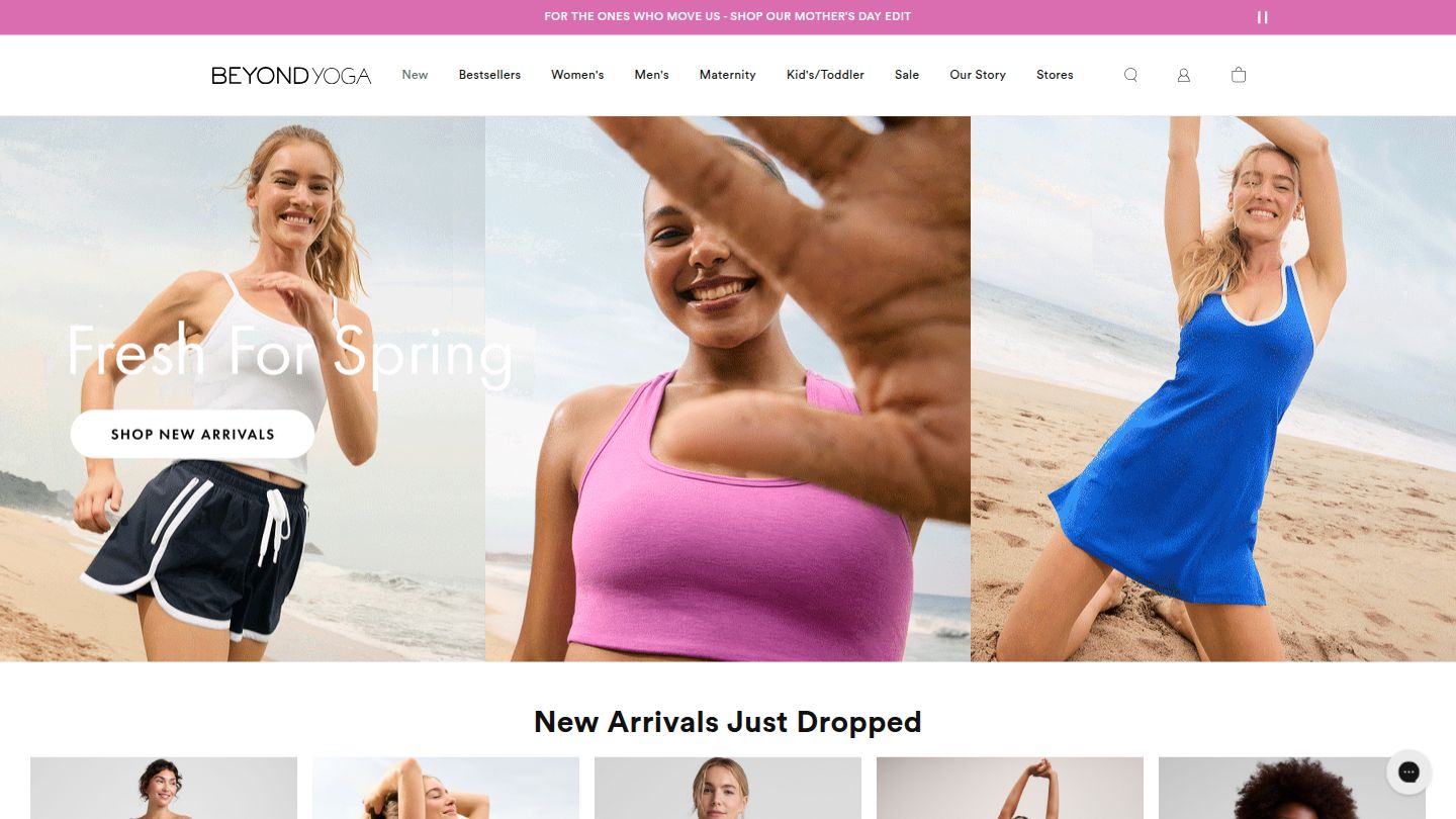 Beyond Yoga - E-Commerce / Fitness website by Dynamic Web Partners